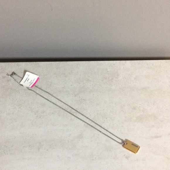 NWT Silver link chain with gold Greek emblem pendant - Picture 1 of 6